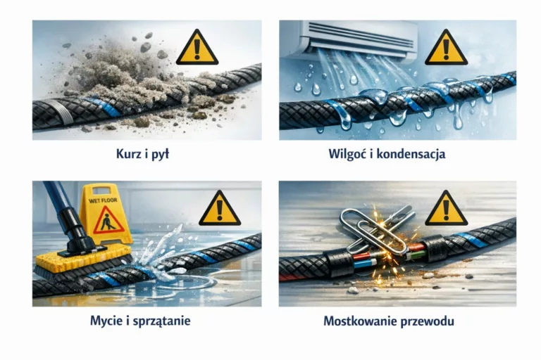 Fałszywe alarmy w detekcji zalania: kurz, wilgoć, mycie, kondensacja i mostkowanie oraz metody eliminacji instalacyjnej